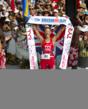 Brooks Sponsored Triathlete Chrissie Wellington Breaks the Tape at...